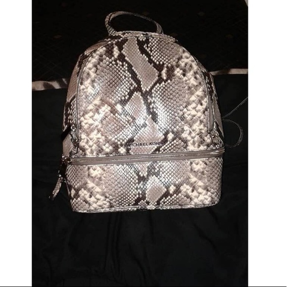 michael kors snakeskin backpack